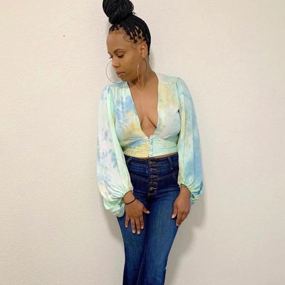 Tie Dye Crop Top - Picture 1 of 9